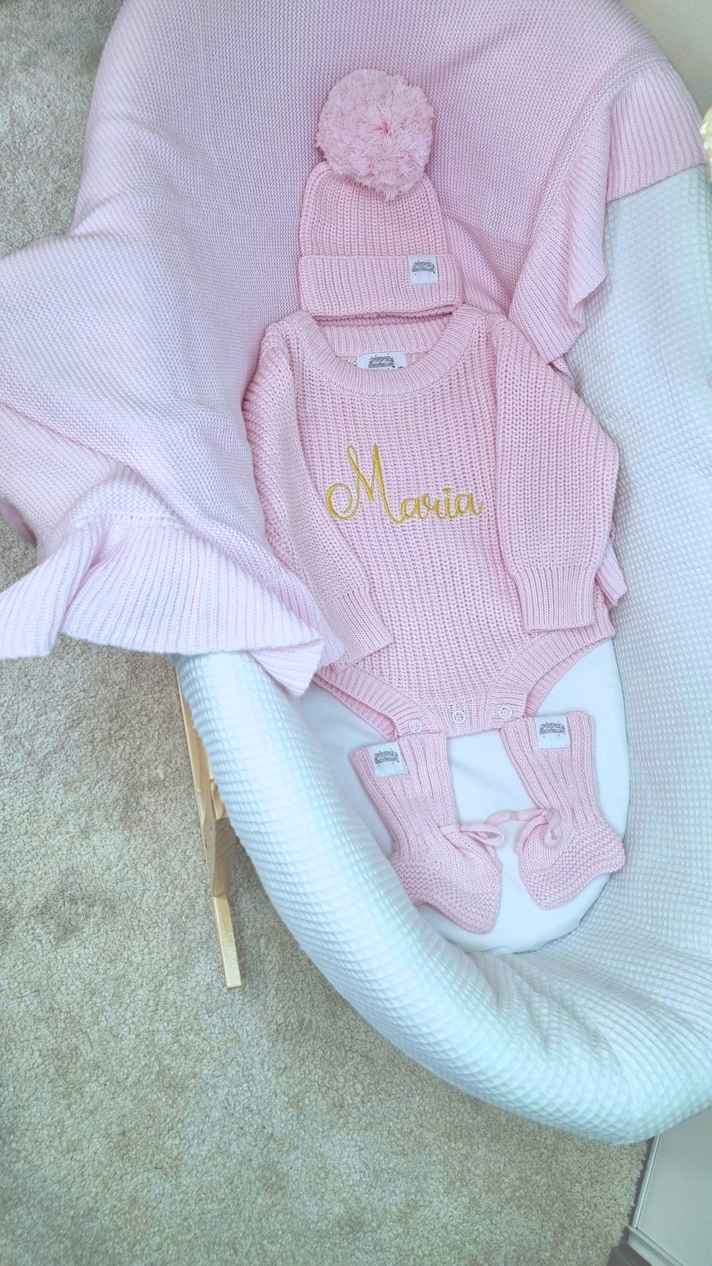 Coffret naissance : Ensemble barboteuse et couverture personnalisée
