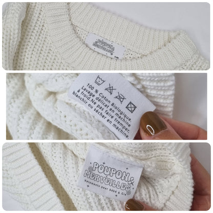 Combinaison bébé en maille tricot