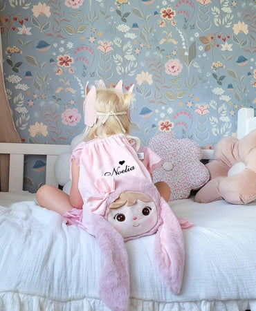 Sac pochon lapin rose