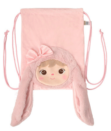 Sac pochon lapin rose