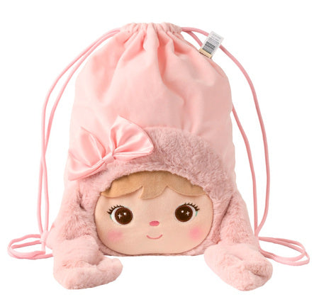 Sac pochon lapin rose