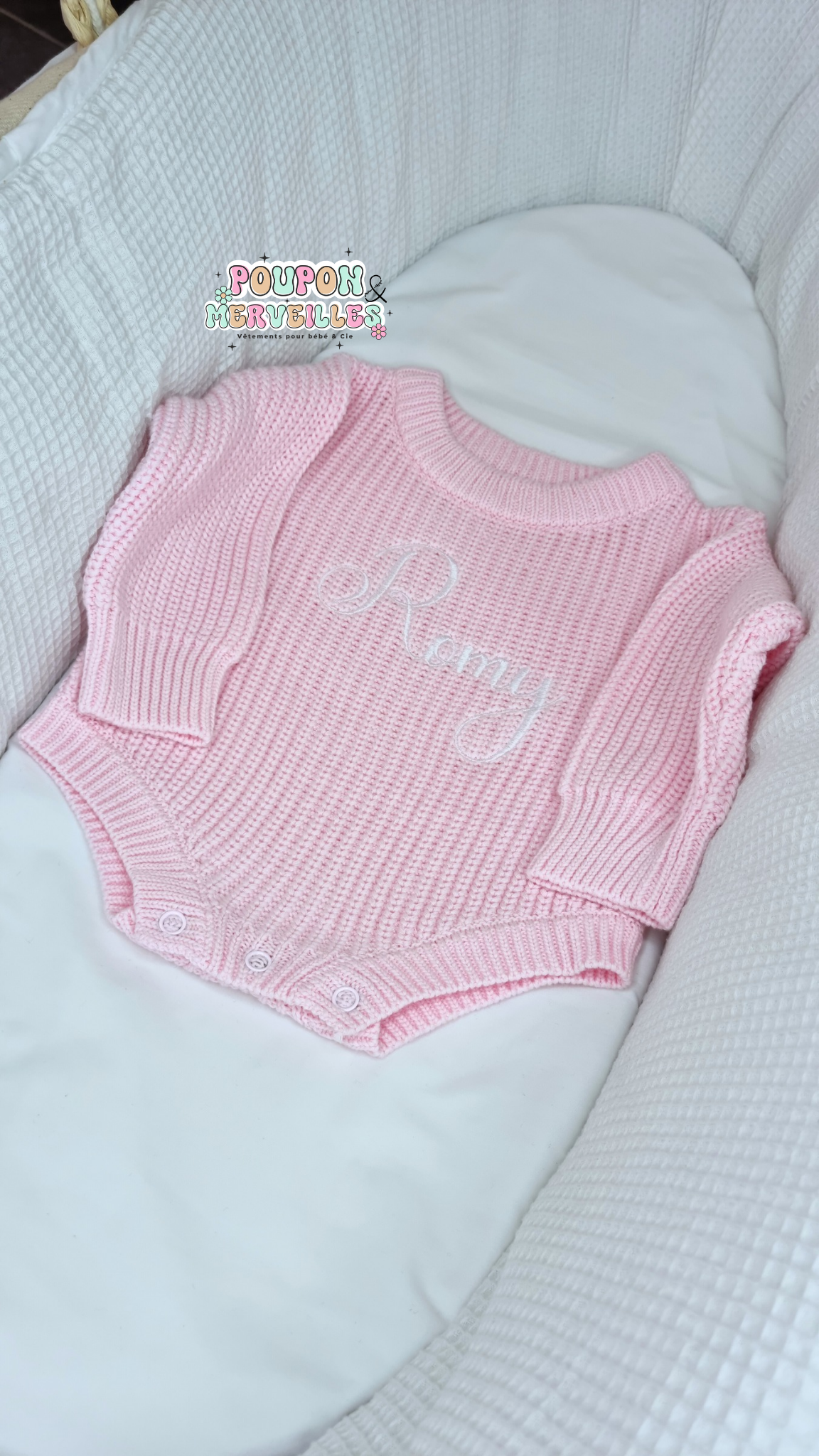 Barboteuse personnalisée en maille